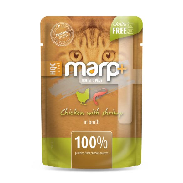 Marp CAT Holistic Plus - Nedves Chicken with shrimp in broth 55 g- Csirke garnélával levesben 55 g