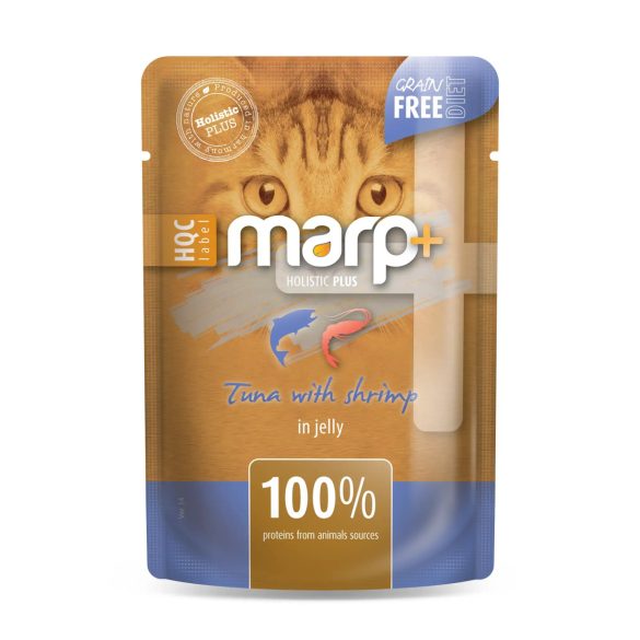 Marp CAT Holistic Plus - Nedves Tuna with shrimp in jelly 55 g - Tonhal garnélával zselében 55 g