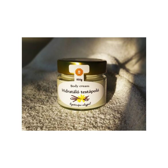 Napvirág Testápolókrém Bio ligetszépeolajjal, E-vitaminnal, vanília és ylang-ylang illattal 160 g