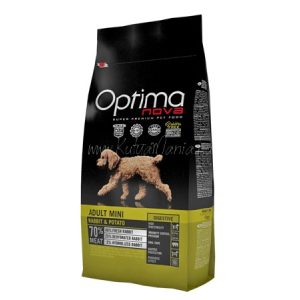 Visán Optimanova Dog Adult Mini Rabbit & Potato kutyatáp 8 kg GABONAMENTES