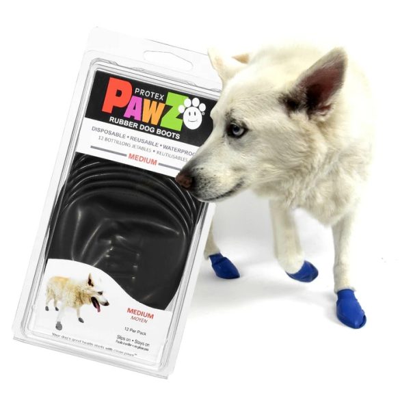 Pawz - Bio kutyacipő M fekete 12 db