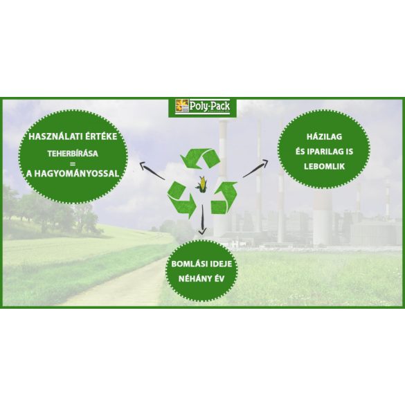Poly-Pack Bio Ingvállas táska 300+2x80x500x0,015 mm 1 db