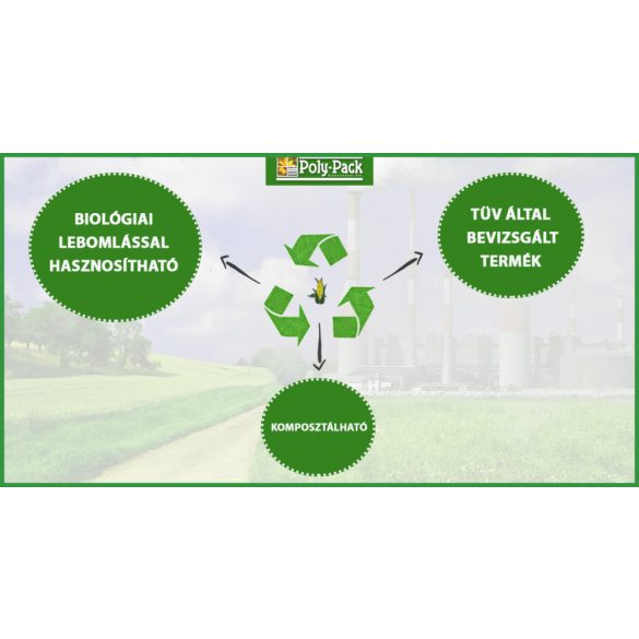 Poly-Pack Bio Ingvállas táska 300+2x80x500x0,015 mm 1 db