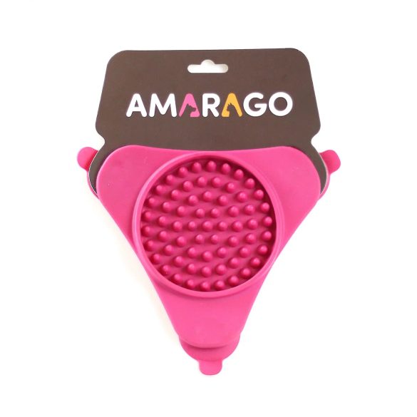 Amarago lick mat triangle pink - Háromszög rózsazsín