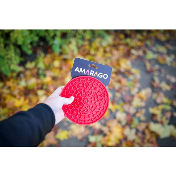 Amarago lick mat circle red - Kör piros