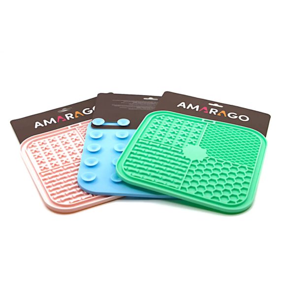 Amarago lick mat square 20x20cm - Négyzet világos kék