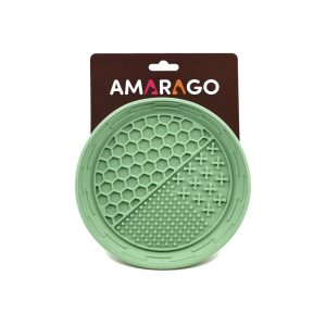 Amarago lick mat round bowl green - Kör zöld