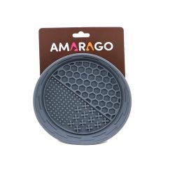 Amarago lick mat round bowl grey - Kör szürke