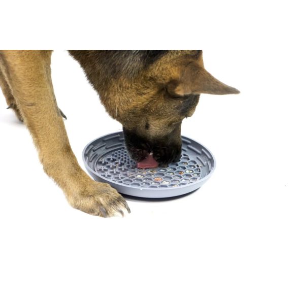 Amarago lick mat round bowl grey - Kör szürke