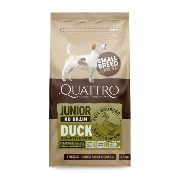 QUATTRO Dog Small Breed JUNIOR DUCK 1,5 kg