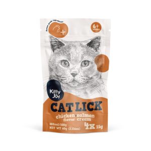 Kitty Joy Cat Lick - Csirke + Lazac krém 4 * 15 g