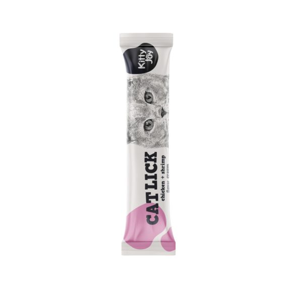 Kitty Joy Cat Lick - Csirke + Garnélarák krém 4 * 15 g