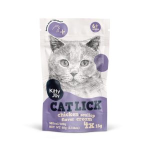 Kitty Joy Cat Lick - Csirke + Fésűkagyló krém 4 * 15 g