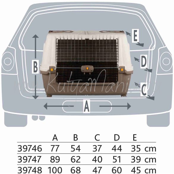 SKUDO CAR 90 MŰANYAG SZÁLLÍTÓBOX 89 X 51 X 60 CM