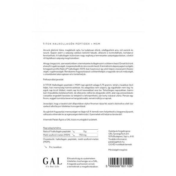 TITOK Halkollagén Peptidek + MSM