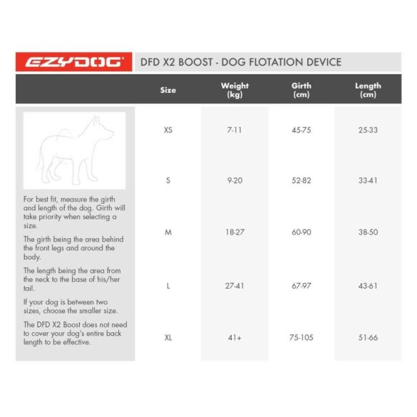 EzyDog DFD X2 Boost Mentőmellény XL 86-95 cm Rózsaszín