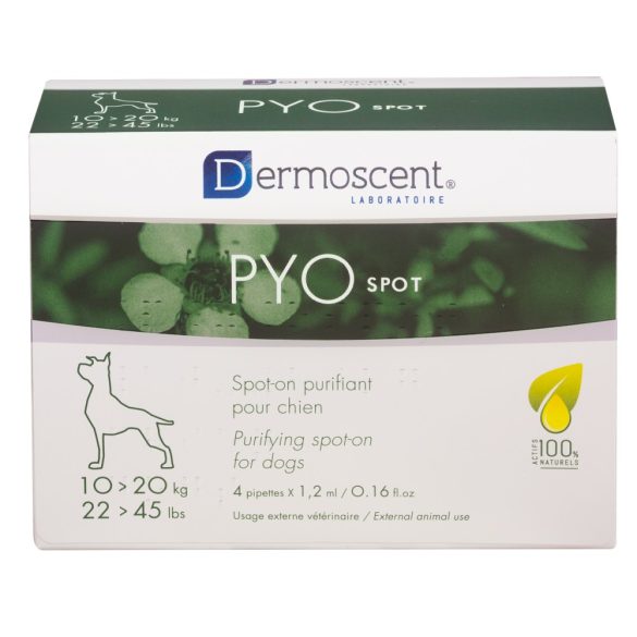 DERMOSCENT PYO spot-on 10-20kg közötti kutyák részére 4x1.2ml
