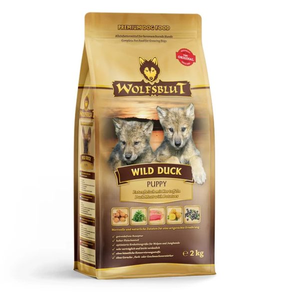 Wolfsblut Wild Duck Puppy - Kacsa Burgonyával száraz kutyatáp 2 kg