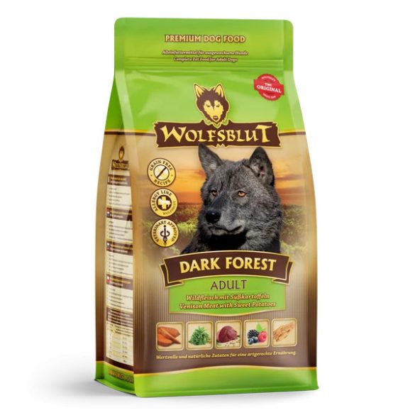 Wolfsblut Dark Forest Adult - Vadhús Édesburgonyával száraz kutyatáp 500 g