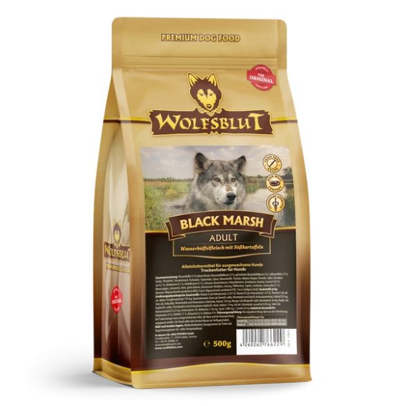 Wolfsblut Black Marsh Adult - Vízibivaly Édesburgonyával száraz kutyatáp 500g