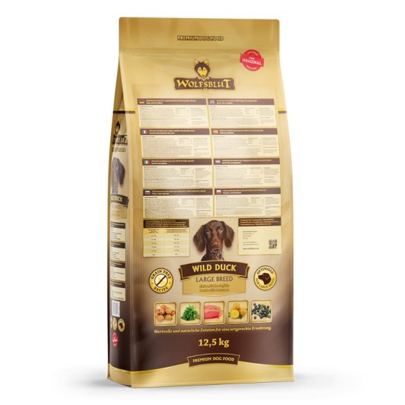 Wolfsblut Wild Duck Large Breed Adult - Kacsa burgonyával 12,5 kg
