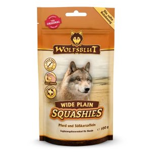 Wolfsblut Wide Plain Squashies - Lóhús Édesburgonyával Snack kutyáknak 100 g