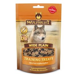   Wolfsblut Wide Plain Training Treats - Lóhús Édesburgonyával Snack kutyáknak 70 g