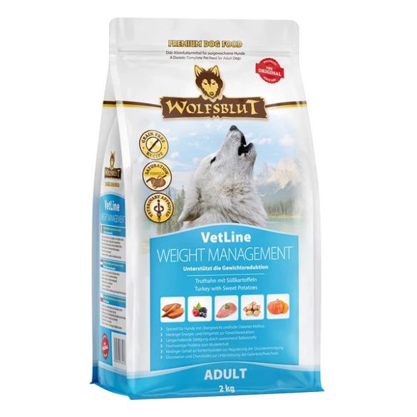 Wolfsblut VetLine Weight Management - Pulykahús száraz kutyatáp 2 kg