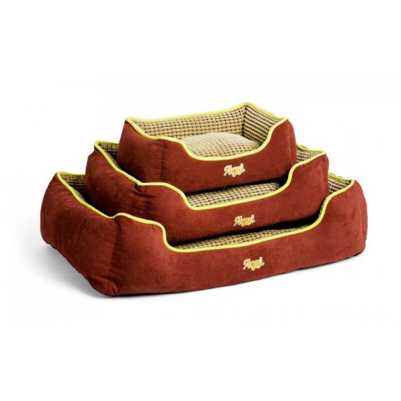 Agui Sunset Square Bed Piros 63x53x20 cm