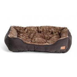 Agui Furry Bed fekete 90x69x21 cm
