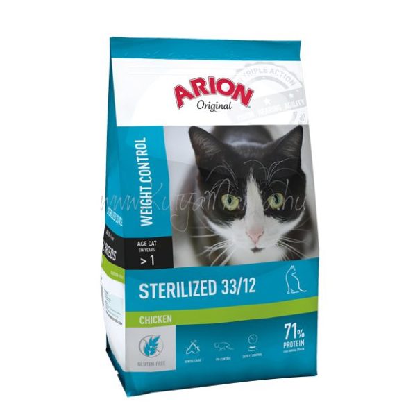 ARION Original Cat STERILIZED 33/12 Chicken 7,5 kg